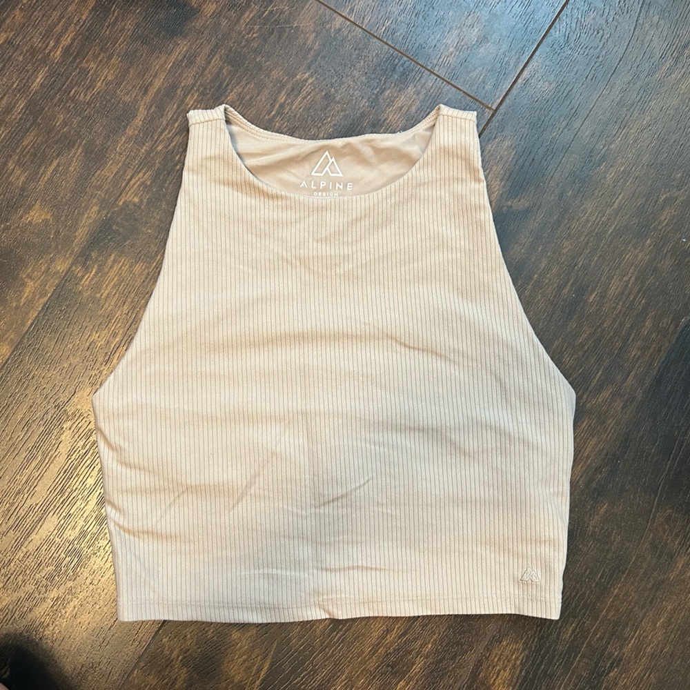 Alpine Design Tan Cream Fitted Sleeveless Tank Top